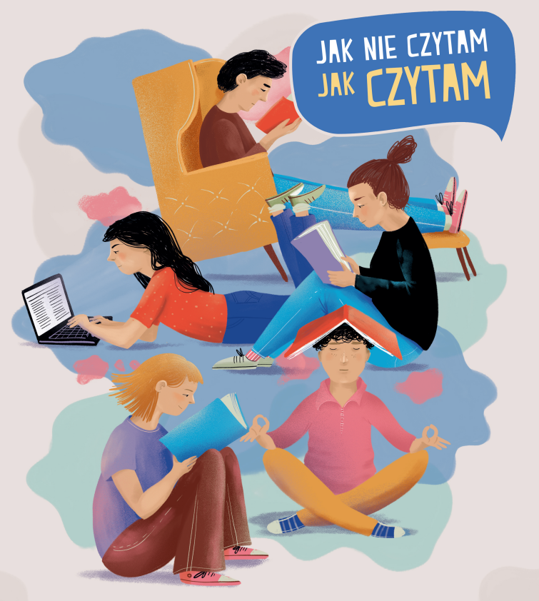 Bierzemy udział w ogólnopolskiej akcji "Jak nie czytam, jak czytam!" Plakat