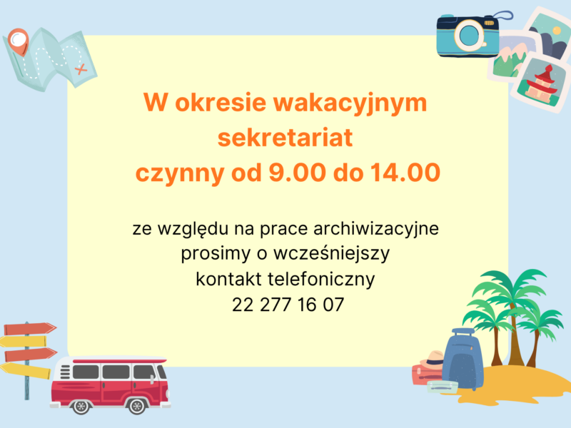 sekretariat wakacje 2026