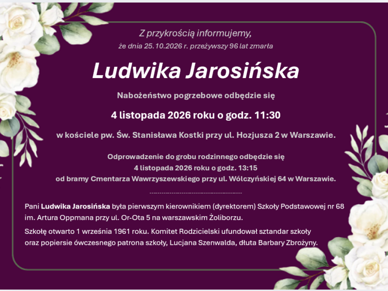 Ludwika-Jarosinska-pierwszy-dyrektor-SP68