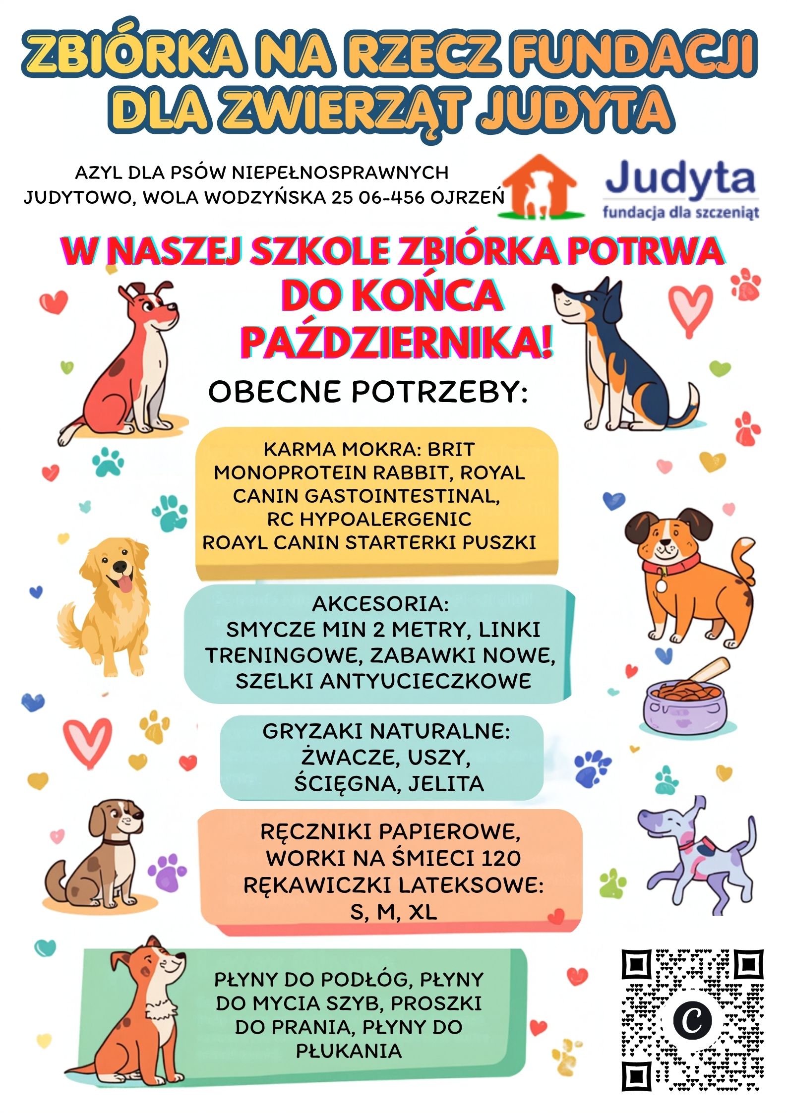 Zbiórka na rzecz schroniska Judyta
